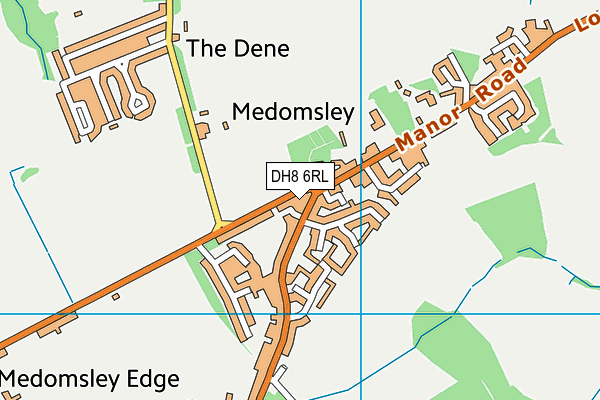 DH8 6RL map - OS VectorMap District (Ordnance Survey)