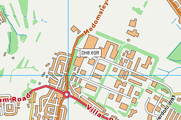 DH8 6SR map - OS VectorMap District (Ordnance Survey)