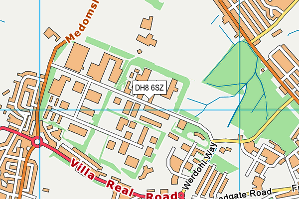 DH8 6SZ map - OS VectorMap District (Ordnance Survey)