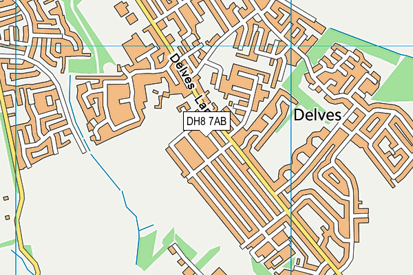 DH8 7AB map - OS VectorMap District (Ordnance Survey)