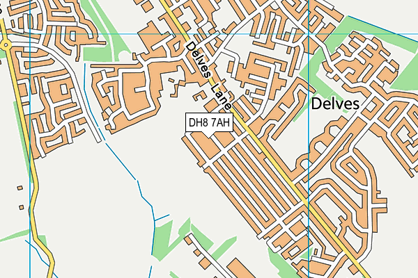 DH8 7AH map - OS VectorMap District (Ordnance Survey)
