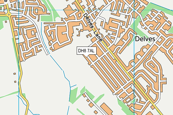 DH8 7AL map - OS VectorMap District (Ordnance Survey)