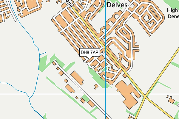 DH8 7AP map - OS VectorMap District (Ordnance Survey)