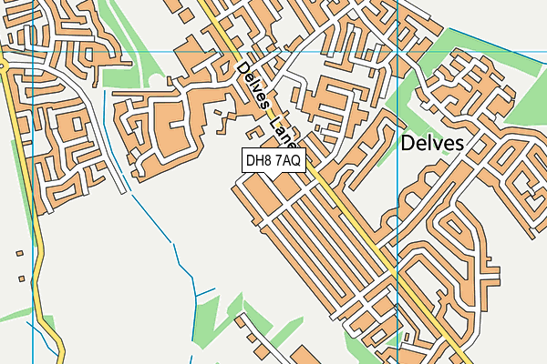 DH8 7AQ map - OS VectorMap District (Ordnance Survey)