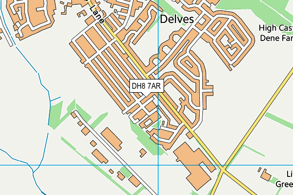 DH8 7AR map - OS VectorMap District (Ordnance Survey)