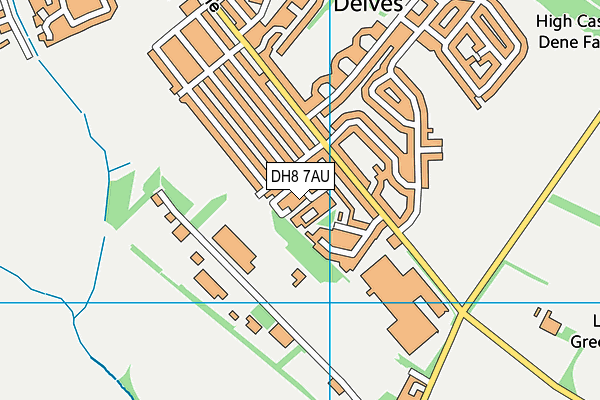DH8 7AU map - OS VectorMap District (Ordnance Survey)