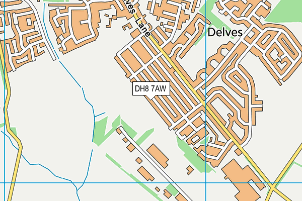DH8 7AW map - OS VectorMap District (Ordnance Survey)