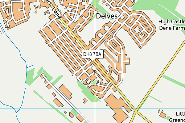 DH8 7BA map - OS VectorMap District (Ordnance Survey)