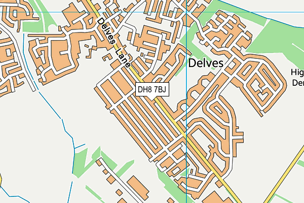 DH8 7BJ map - OS VectorMap District (Ordnance Survey)