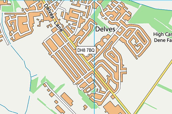 DH8 7BQ map - OS VectorMap District (Ordnance Survey)