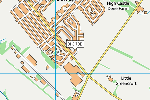 DH8 7DD map - OS VectorMap District (Ordnance Survey)