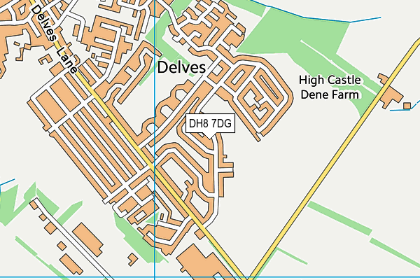 DH8 7DG map - OS VectorMap District (Ordnance Survey)