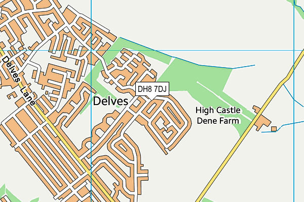 DH8 7DJ map - OS VectorMap District (Ordnance Survey)