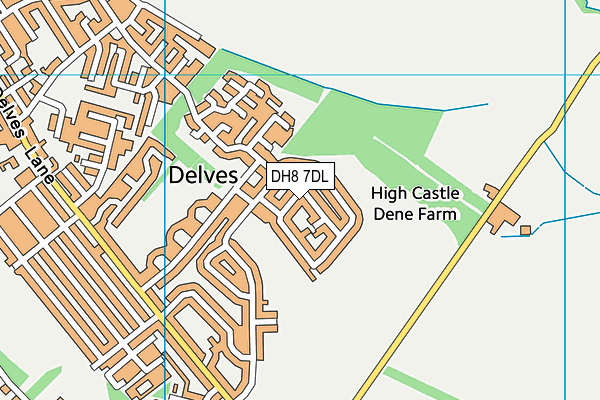 DH8 7DL map - OS VectorMap District (Ordnance Survey)