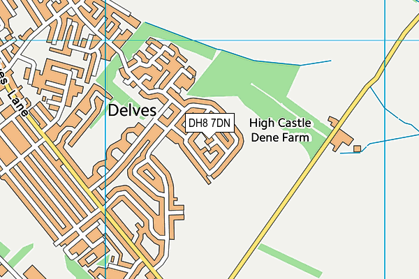 DH8 7DN map - OS VectorMap District (Ordnance Survey)