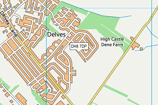 DH8 7DP map - OS VectorMap District (Ordnance Survey)