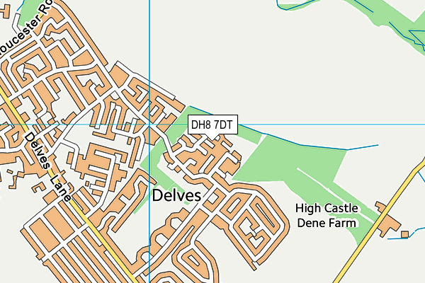 DH8 7DT map - OS VectorMap District (Ordnance Survey)