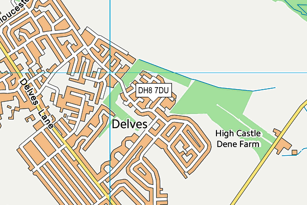 DH8 7DU map - OS VectorMap District (Ordnance Survey)