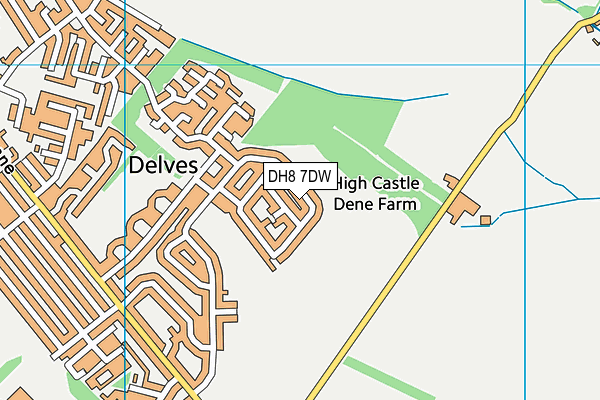 DH8 7DW map - OS VectorMap District (Ordnance Survey)