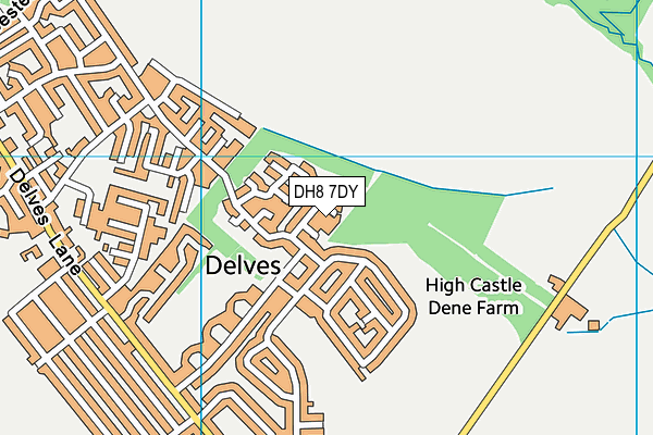 DH8 7DY map - OS VectorMap District (Ordnance Survey)