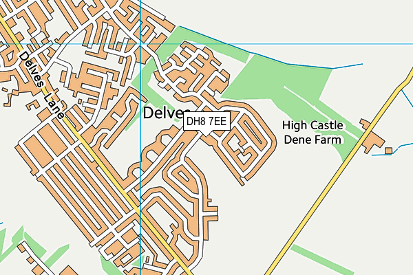 DH8 7EE map - OS VectorMap District (Ordnance Survey)