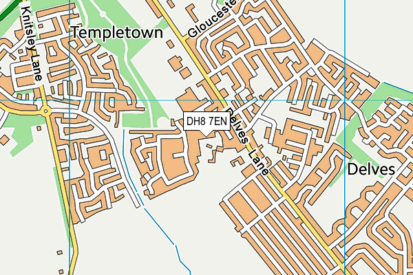 DH8 7EN map - OS VectorMap District (Ordnance Survey)