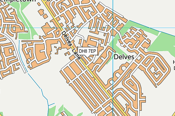 DH8 7EP map - OS VectorMap District (Ordnance Survey)