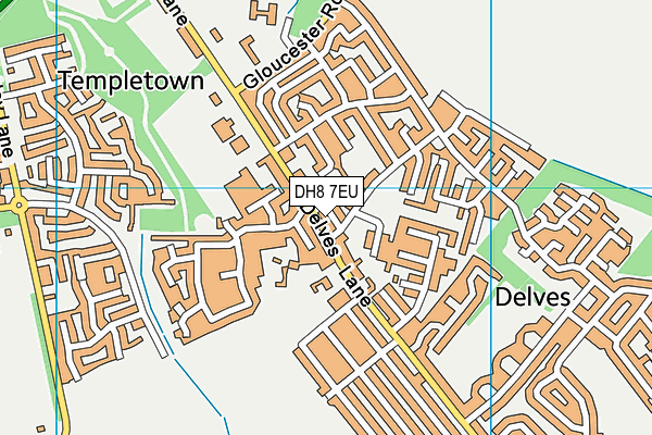DH8 7EU map - OS VectorMap District (Ordnance Survey)