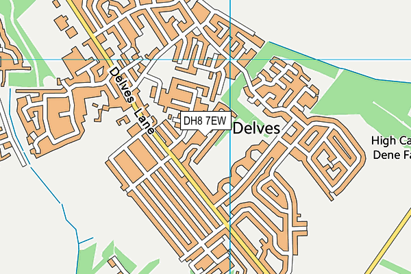 DH8 7EW map - OS VectorMap District (Ordnance Survey)