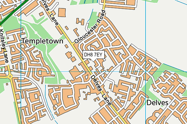 DH8 7EY map - OS VectorMap District (Ordnance Survey)