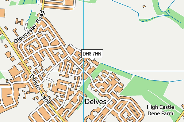 DH8 7HN map - OS VectorMap District (Ordnance Survey)