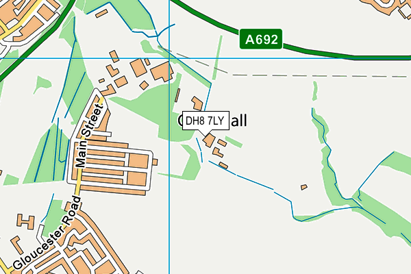 DH8 7LY map - OS VectorMap District (Ordnance Survey)