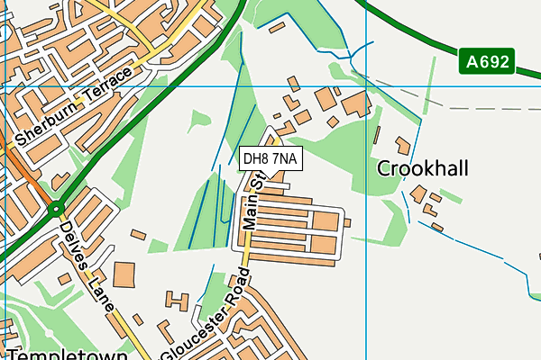 DH8 7NA map - OS VectorMap District (Ordnance Survey)