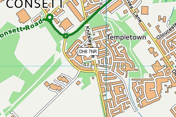 DH8 7NR map - OS VectorMap District (Ordnance Survey)