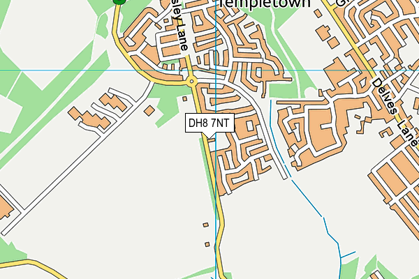 DH8 7NT map - OS VectorMap District (Ordnance Survey)