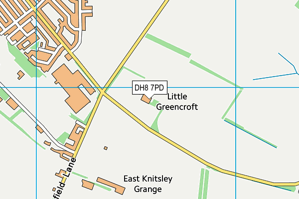 DH8 7PD map - OS VectorMap District (Ordnance Survey)