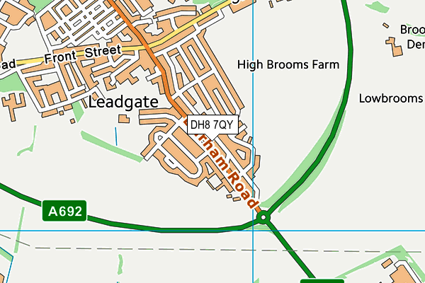 DH8 7QY map - OS VectorMap District (Ordnance Survey)