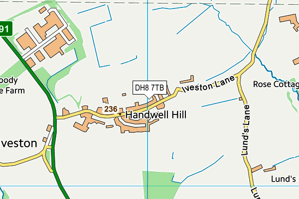 DH8 7TB map - OS VectorMap District (Ordnance Survey)