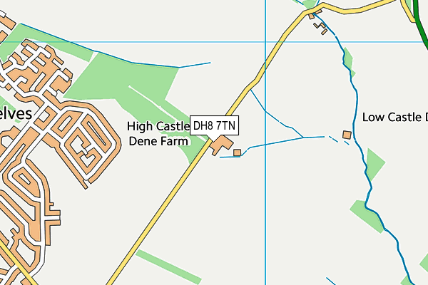 DH8 7TN map - OS VectorMap District (Ordnance Survey)