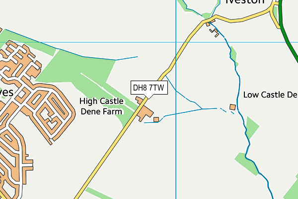 DH8 7TW map - OS VectorMap District (Ordnance Survey)