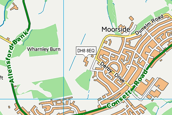 Moorside Primary School map (DH8 8EQ) - OS VectorMap District (Ordnance Survey)