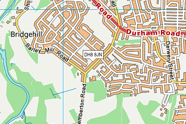 DH8 8JN map - OS VectorMap District (Ordnance Survey)