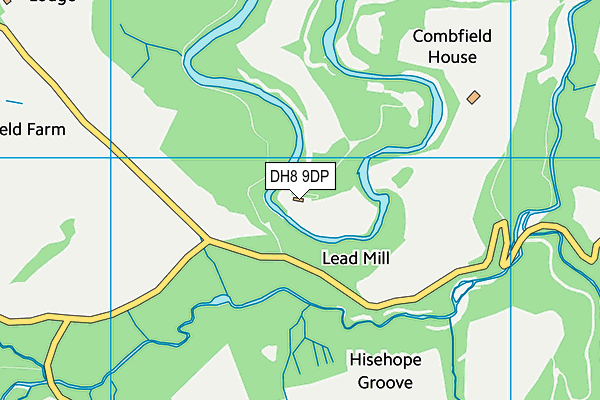 DH8 9DP map - OS VectorMap District (Ordnance Survey)