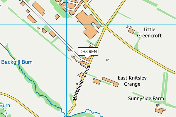DH8 9EN map - OS VectorMap District (Ordnance Survey)