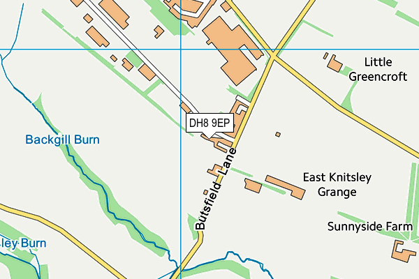 DH8 9EP map - OS VectorMap District (Ordnance Survey)