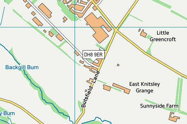 DH8 9ER map - OS VectorMap District (Ordnance Survey)