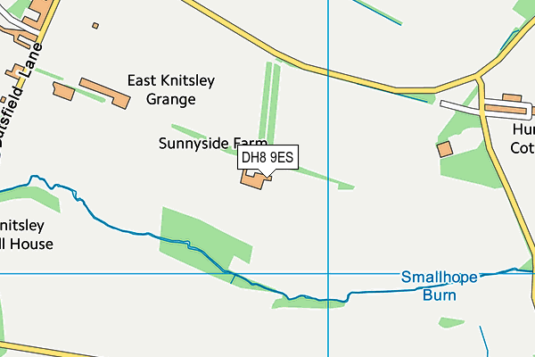 DH8 9ES map - OS VectorMap District (Ordnance Survey)