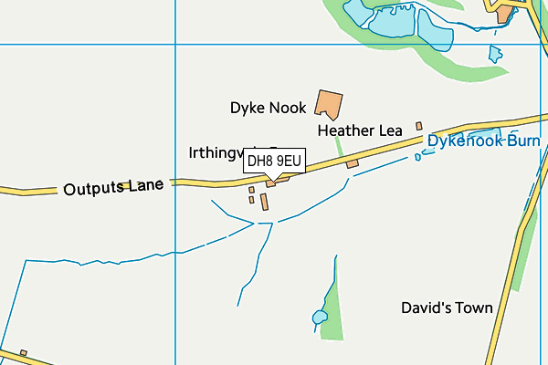 DH8 9EU map - OS VectorMap District (Ordnance Survey)