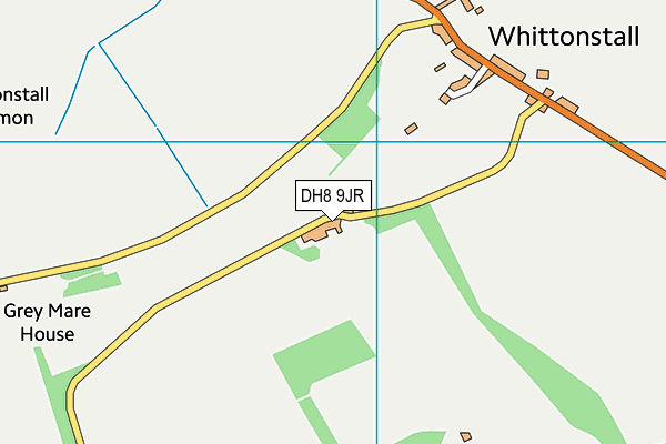 DH8 9JR map - OS VectorMap District (Ordnance Survey)