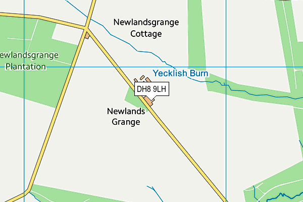 DH8 9LH map - OS VectorMap District (Ordnance Survey)
